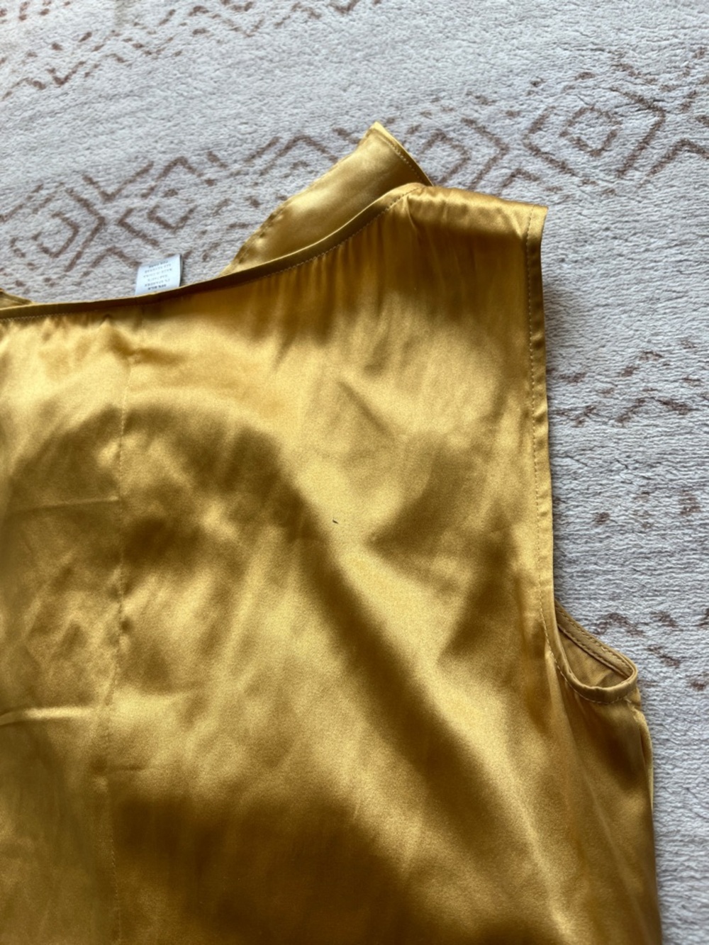 Cache Gold Silk Ruffle V-Neck Tank - Picture 6 of 6